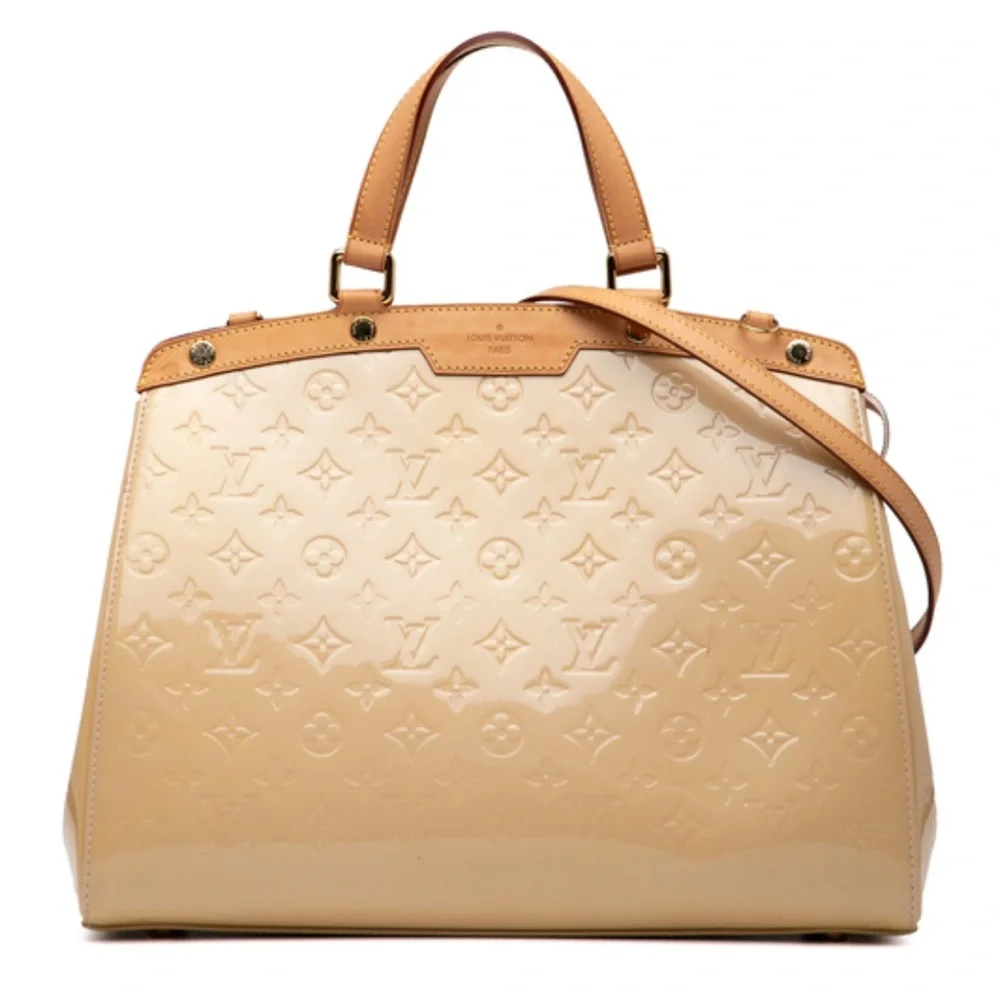 LOUIS VUITTON Monogram Vernis Brea MM Satchel Dune Vernis - Picture 1 of 15